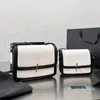 Klasik omuz çantası flep el çantası bronz harfler deri tuval moda kadın çanta çanta crossbody çanta