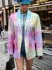 Women's Suits Blazers Suit Sexy Leopard Print Tops Tie Dyed Female Cardigan For Women Elegant Stylish Fashion Coat