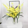 Decorative Flowers 60cm Artificial Plants Silk Gladiolus Leaves Bouquet Foliage Bushes Home Office Garden Decor Plastic Greenery Leaf Grass