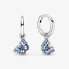 Rose Gold Plated 100% 925 Sterling Silver Blue Butterfly Hoop örhängen Fashion European Earring Wedding Egagement Jewelry Accessor2294