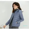 2023-Women's Yoga Short Thin Down Jacket Outfit Solid Color Puffer Płaszcz Sportowy Zima Ziemia 15 kolorów S-4xl