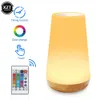 Noviteiten 13 kleuren veranderend nachtlampje RGB-afstandsbediening Touch-dimbare lamp Draagbare tafel Bedlampjes Oplaadbare USB-verlichting 231017