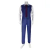 Film A Haunting in Venice Cosplay Hercule Poirot Cosplay Costume Blue Striped Suit Tenfits Halloween Cainiv Costume pour Mencosplay