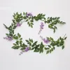 Decoratieve Bloemen Kunstplanten Bloem Vine Bean Tree Plant Wisteria Rotan Fake Bos FZ147