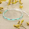 Strand C.QUAN CHI Bohemian Miyuki Glass Seed Beads Crystal Adjustable Bracelet Boho Women Handmade Waxed String Jewelry Gift