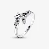 Anello scintillante con campanella in argento sterling 925 per le donne Anelli di nozze Accessori di gioielli di fidanzamento di moda298Q