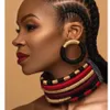 Ohrringe Halskette ANIID Mehrschichtiger gewebter Schmuck Halsband Dubai Nigerian Braut Hochzeit Afrikanische Perlen Schmuckset Geschenk233p