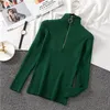 Women's Sweaters Sexy Turtleneck Sweater Women 2023 Autumn Winter Clothes Sueter Mujer Zip Christmas Pink Fashion Pullovers Ladies