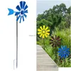 Garden Decorations Garden Decorations 28In Wind Spinner Decorative Lawn Ornament Mill Scpture Metal Windmill For Yard Outdoo Dhgarden Dhhem