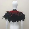 Scarves Y2k Scarf Women Luxury Cosplay Women's Cape for Women Feather Halloween Woman Clothing Pareos Scarves Punk Shawl Feather Punk 231017