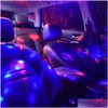 Boule disco portable rechargeable, lumières stroboscopiques LED, 2 modes d'éclairage avec 3 autocollants pour la décoration de la salle de voiture, livraison directe Dhcn0