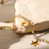 Bracelets de charme en acier inoxydable femmes bracelet décoratif double couche mignon lune étoile dames pendentif bracelet bijoux cadeau d'anniversaire