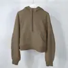 Lu Lu Yoga Hoody Jackey Casaco de algodão Streetwear Lazer Esportes lã mulheres moletons top wear Lemonnn