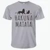 T-shirt estive in cotone HAKUNA MATATA T-shirt da uomo di grandi dimensioni Manica corta Slim Fit Moda Top T Abbigliamento maschile XXXL210x