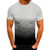 Men's T Shirts 2023 Spring/Summer T-shirt Europe And America Leisure Sports Fashion 3D Gradient Short Sleeve Round Neck