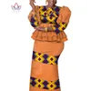 Sukienki z odzieży etnicznej Autumn Winter 2023 Bazin Riche African Print for Women Rleeve Tradycyjna kobieta europejska WY9609