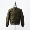 Jaquetas masculinas MA-1 jaqueta para homens curto puro algodão single-breasted comandante estilo militar casaco masculino roupas vintage 231017