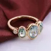 Wholesale Price Jewelry 14k Solid Real Gold 1.5ct/2ct/3ct D VVS Oval Three Stone Moissanite Diamond Engagement Ring for Women