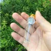 14 ml mini glasflaskor aluminiumskruv gyllene cap transparent klart flytande presentbehållare som önskar flaskbröllop burkar 100pcsgood qty bcpsx