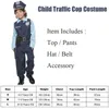 Cosplay Snailify enfant trafic flic Costume garçons officier Halloween Costume bleu pourim tenue Cosplay enfants 231017