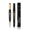 Lápis labiais 12 cores Double-ended Non-stick Cup Batom Lip Liner Longo Matte Lip Lápis À Prova D 'Água Hidratante Cosméticos 231017