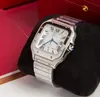 Carter2023 Santos de Luxo relógios femininos logotipo da marca de designer com caixa de alta qualidade superaa_luxury relógio masculino relógio de luxo congelado relógio moissanite