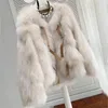 Womens Fur Faux Faux Faux Winter Casual Coat Women Long Longe Om