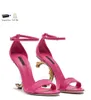 Ledersandalen Marken Frauen Patentschuhe Pop Heel Gold-plattierte Kohlenstoff Nackt schwarze rote Pumpen Lady Gladiator Sandalien mit Schachtel EU3 962