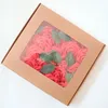 Dekorativa blommor 5st Pe Foam Paper Rose Artificial Flower Heads Handhold Fake Flores Office Present Box Decoration Wreath Living Room