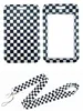 Gros dessin animé 100 ensemble imprimé léopard fleur porte-carte lanière porte-clés accessoire USB ID porte-badge clés cordon cou sangle sangles de téléphone portable lanière cadeaux #025