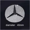 カーステアリングホイールエンブレム装飾の直径45/50mmダイヤモンドステッカーモチベートインテリアアクセサリーメルセデベンツドロップ配信DHZ6K