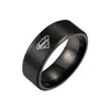 Nouvelle mode or argent noir titane hommes garçon Superman symbole acier inoxydable Ring288K