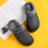 Slippers Winter Dames Groot formaat Warm Pluizig Zacht Glijbanen Dames Bont Plat Binnen Waterdicht Thuis Harig Thuis Katoenen Schoenen Heren Slippers Rood 231017