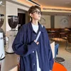 Jaquetas masculinas 2023 moda na moda retro streetwear lapela colarinho casual bonito casacos cor sólida solta de alta qualidade outerwear