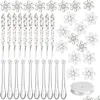 Christmas Decorations Christmas Decorations Behogar 40Pcs Decoration Kit Acrylic Crystal Snowflake Icicles Tree Ornaments Fo Dhgarden Dh74A