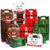 Christmas Decorations Treat Boxes Santa Elf Snowman Elk Xmas Cardboard Present Candy Cookie With Handles Holiday Party Favor S Mxhom Dhmu6