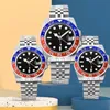 hoge kwaliteit herenhorloge rood blauw keramische bezel automatisch uurwerk heren stalen jubileumarmband pepsi lichtgevende horloges cadeau ontwerper herenhorloge luxe montre de lux