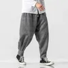 Men's Pants 2023 Men Chinese Style Lantern Winter Thicken Wool Harem Male Warm Oversize Trousers Thick Plaid