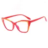 Sunglasses Oulylan Fashion Cat Eye Glasses Frame Women Anti Blue Light Eyeglasses Myopia Optical Prescription