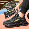 Boots Style Rotary Button Men's Safety Work Shoes Breathable Puncture Proof Nonslip Platform For Men Industrial 231018