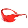 Óculos de sol y2k punk feminino tecnologia personalizada colorido filme espelho óculos de sol homens ao ar livre equitação uv400 óculos