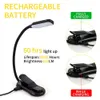 Dekorativa objekt Figurer 7 LED Book Light USB Raddbar läsning 3Level varm dagsljus Portable Flexible Easy Clip Night Lamp 231017