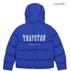 Parka's Trapstar London Decoded Puffer 2.0 ijsblauwe jas met capuchon en geborduurde letters Winterjas Trainingspak trapstar windjack modekleding NGY7