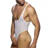 Vita pancia Shaper Lingerie da uomo Porno Orsacchiotti a rete Costume modello Tuta trasparente Profondo scollo rotondo Perizoma attillato Body muscolare Indumenti da notte 231018