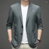 Ternos masculinos minglu primavera verão blazer luxo cor sólida negócios casual fino masculino terno casacos moda único botão fino homem jaquetas