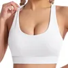 Yoga Outfit Sports Underwear Women's Vest Type Shockproof Gathered Fitness Bra Nude Feel No Underwired Summer With Chest Pads