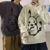 Men's Sweaters Women's Oversize Sweater Cartoon Printed Loose Tops Unisex Couple Vintage Pullover Jumper Winter Warm Lady Knitted