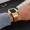 스마트 스트랩 팔찌 AP 모드 키트 세트 링크 팔찌 케이스 커버 스틸 솔리드 밴드 스트랩 실리콘 밴드 Apple Watch Series 3 4 5 6 7 8 Se Iwatch 44mm 45mm.