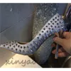 Leather Rivet Spikes Poined Toes High Heels Shoes Women Lady Genuine Leather Wedding Shoes Pumps Stiletto Heels