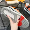 Virgin Abloh Trainer Zapatillas de deporte Marca de lujo Zapatos casuales Textura esmerilada Piel de becerro Envy gel Suela de goma inyectada Pareja Zapatos deportivos de moda 35-46